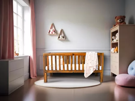 Clara Baby Crib (Cot) with Mattress (46 X 22 X 3)